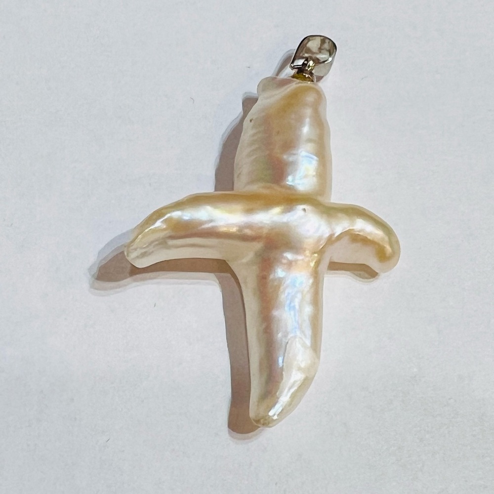 925 sterling silver Pearl Cross Pendant